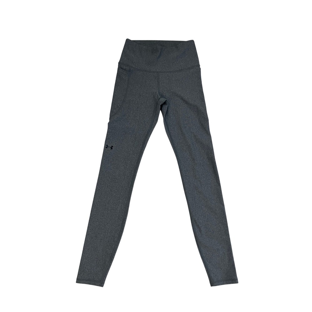 Under Armour Womens XS Gray‎ Heather High Waisted Active Leggings Side Pocket